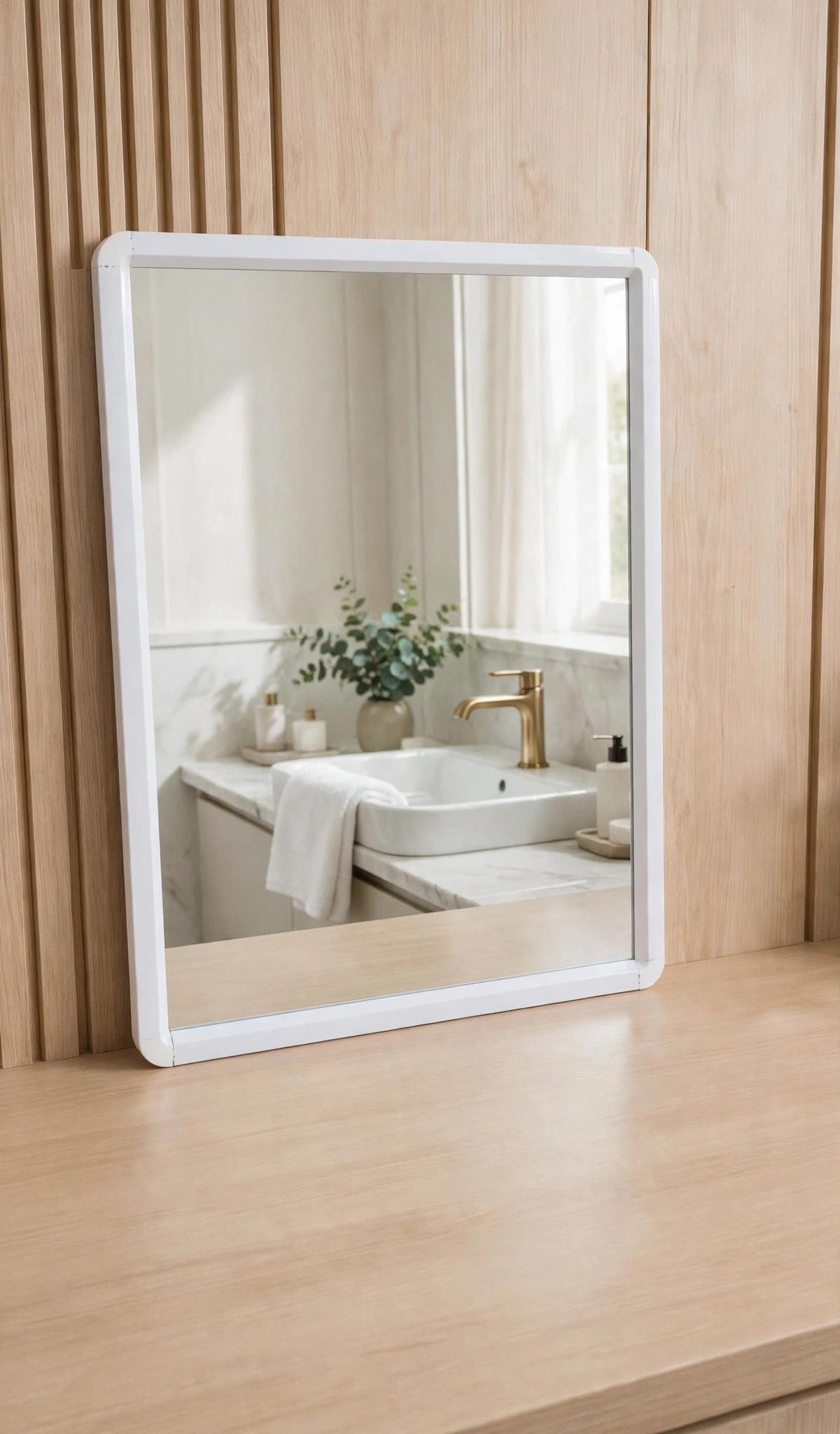 Nova Frame Mirror-Pure White