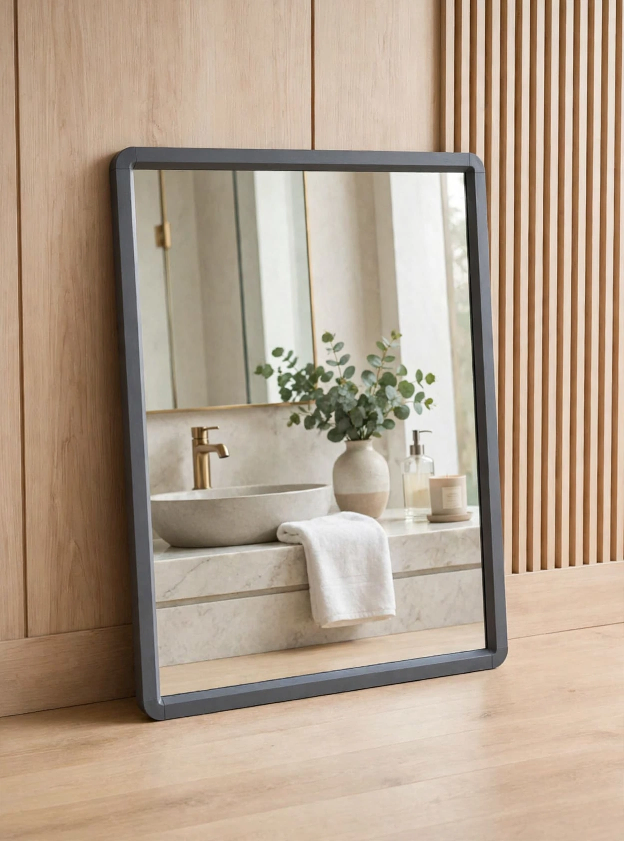 Nova Frame Mirror-Stone Grey