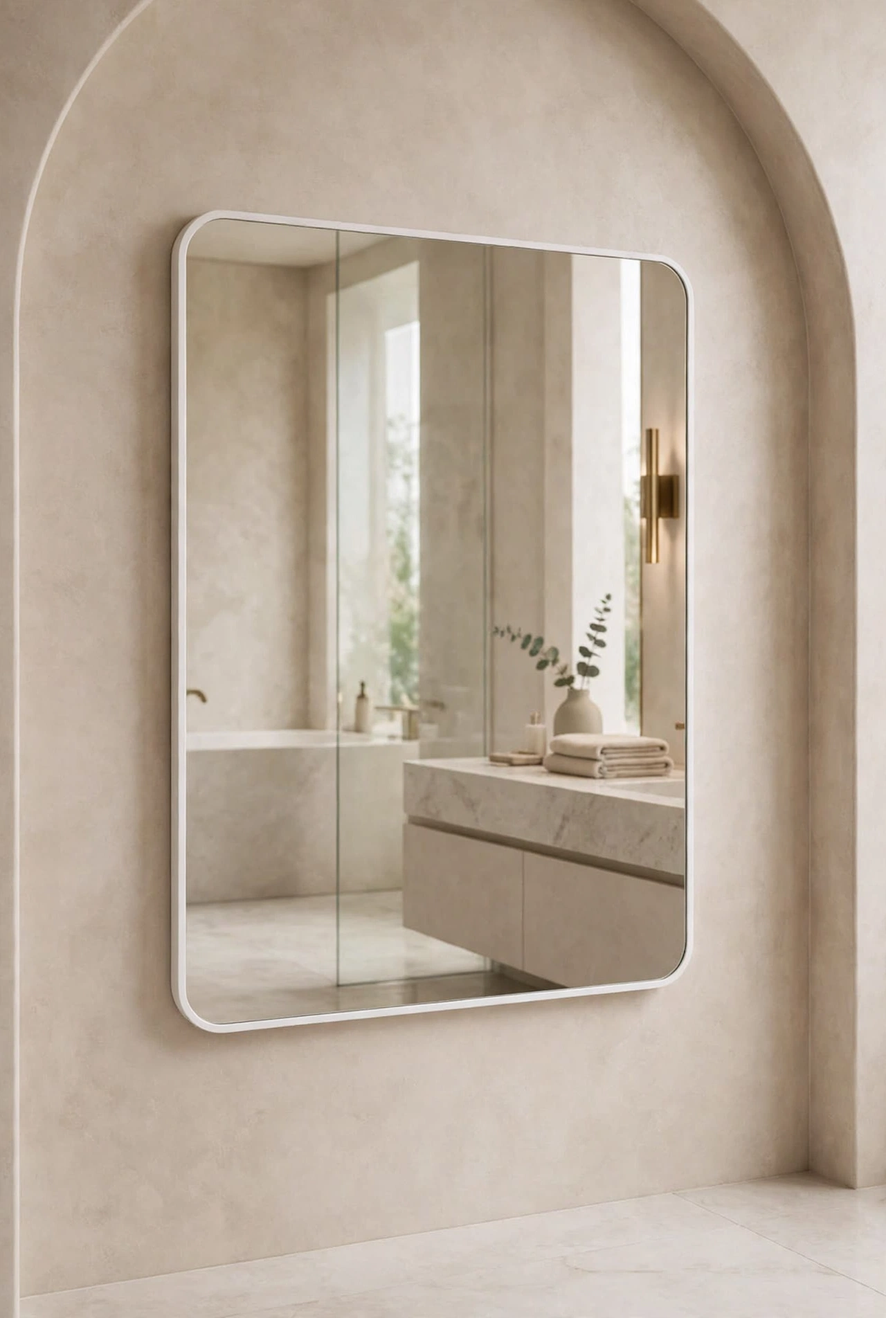 Luna Soft Edge Mirror-White