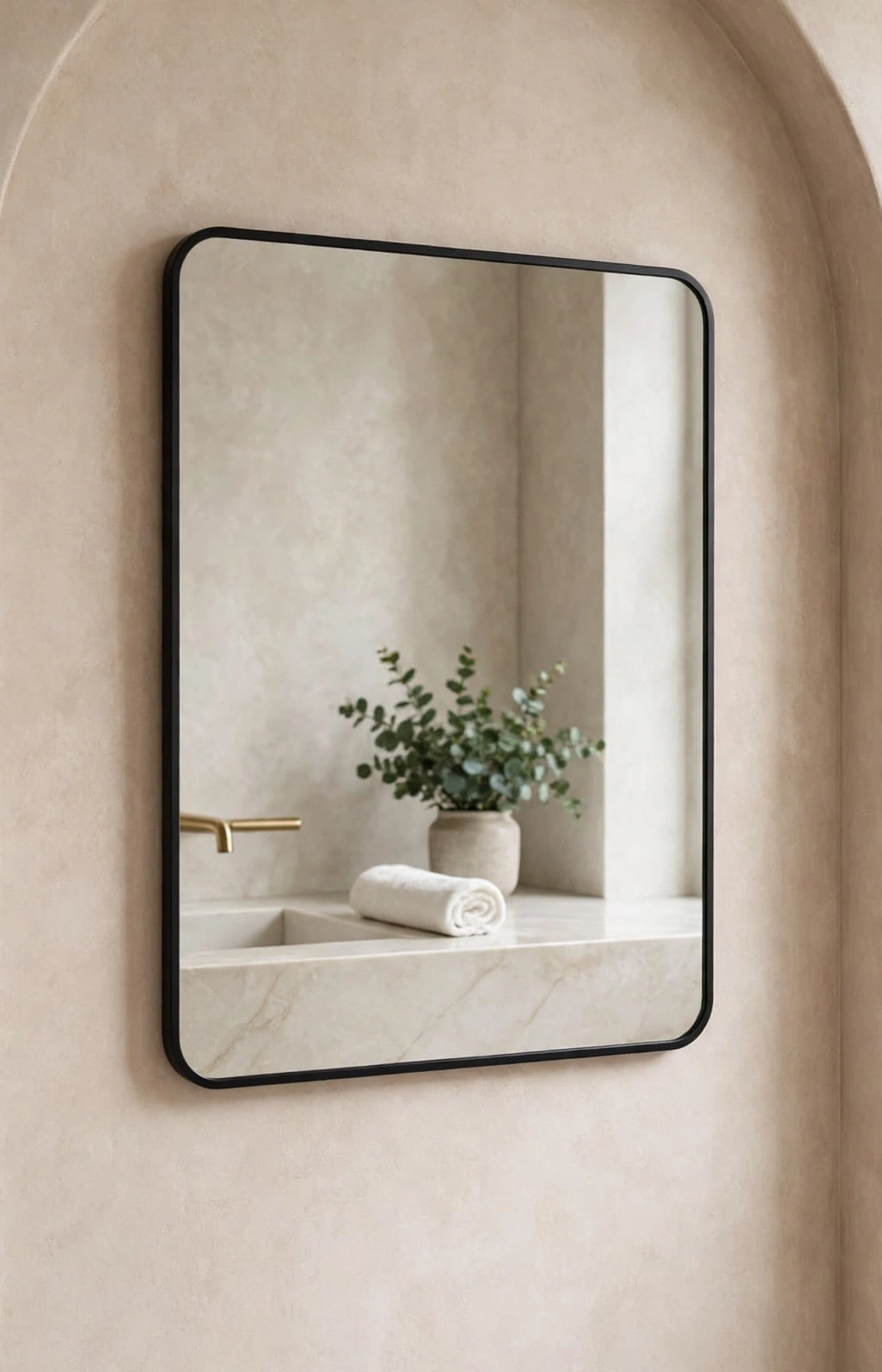 Luna Soft Edge Mirror-Black